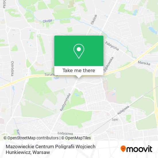 Mazowieckie Centrum Poligrafii Wojciech Hunkiewicz map