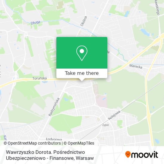 Wawrzyszko Dorota. Pośrednictwo Ubezpieczeniowo - Finansowe map