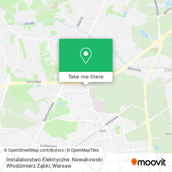 Instalatorstwo Elektryczne. Nowakowski Włodzimierz Ząbki map