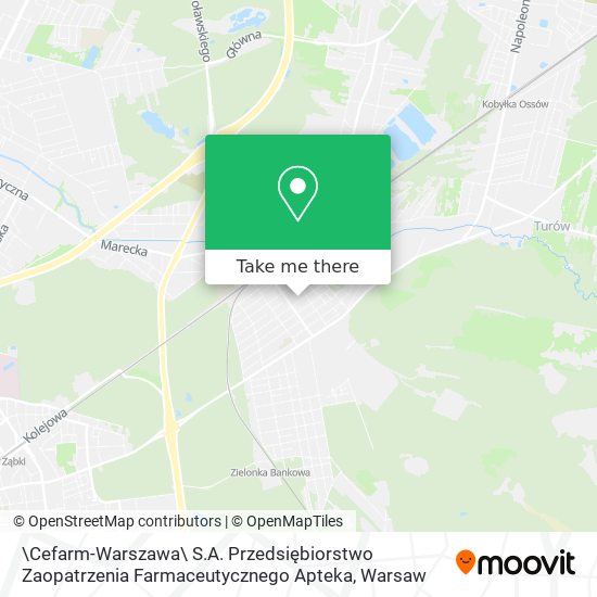 \Cefarm-Warszawa\ S.A. Przedsiębiorstwo Zaopatrzenia Farmaceutycznego Apteka map