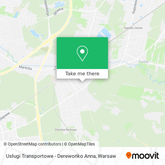 Usługi Transportowe - Derewońko Anna map