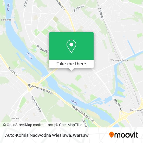 Auto-Komis Nadwodna Wiesława map