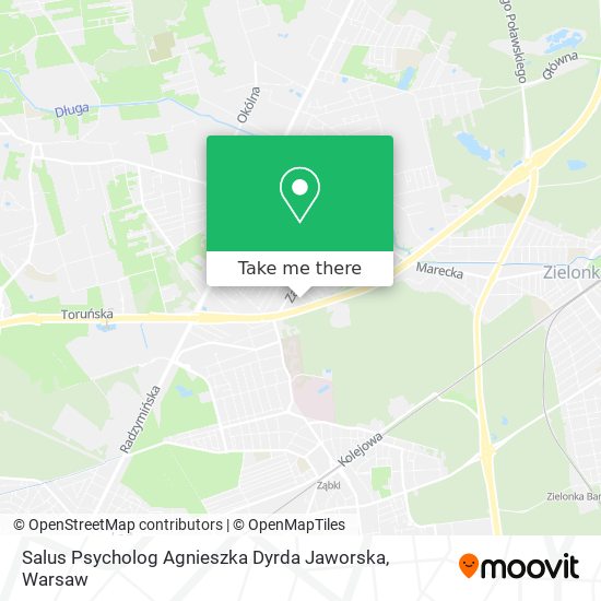 Salus Psycholog Agnieszka Dyrda Jaworska map