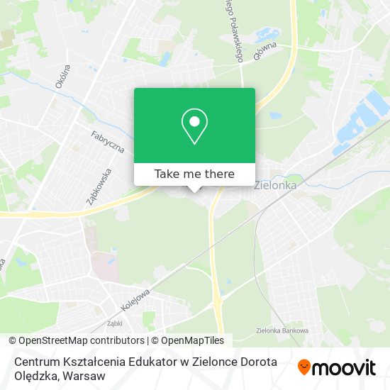 Centrum Kształcenia Edukator w Zielonce Dorota Olędzka map