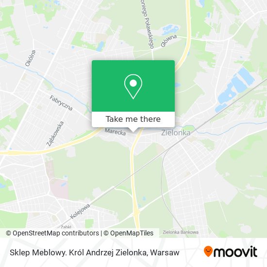 Sklep Meblowy. Król Andrzej Zielonka map