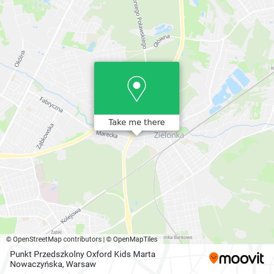 Punkt Przedszkolny Oxford Kids Marta Nowaczyńska map