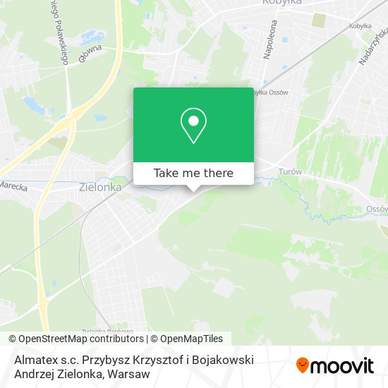 Almatex s.c. Przybysz Krzysztof i Bojakowski Andrzej Zielonka map