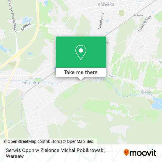 Serwis Opon w Zielonce Michał Pobikrowski map