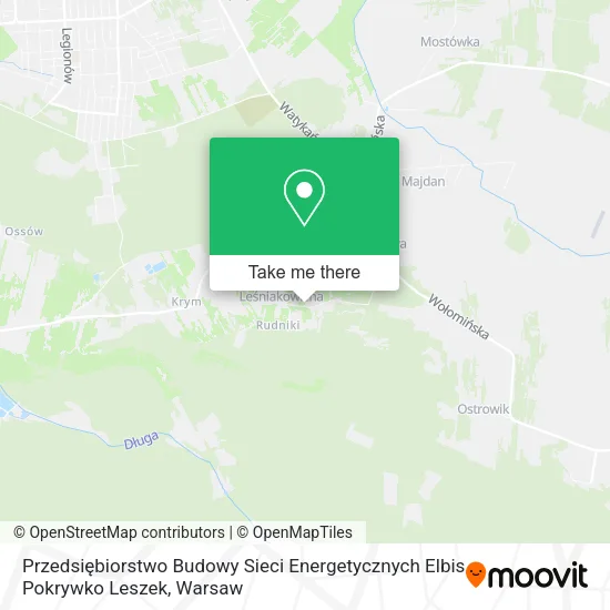 Карта Przedsiębiorstwo Budowy Sieci Energetycznych Elbis Pokrywko Leszek