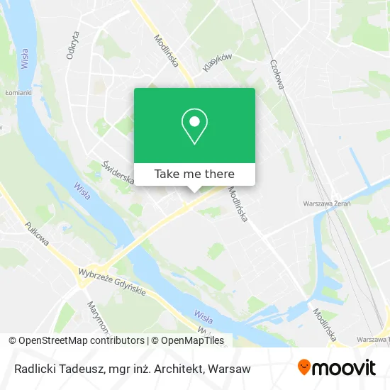 Карта Radlicki Tadeusz, mgr inż. Architekt