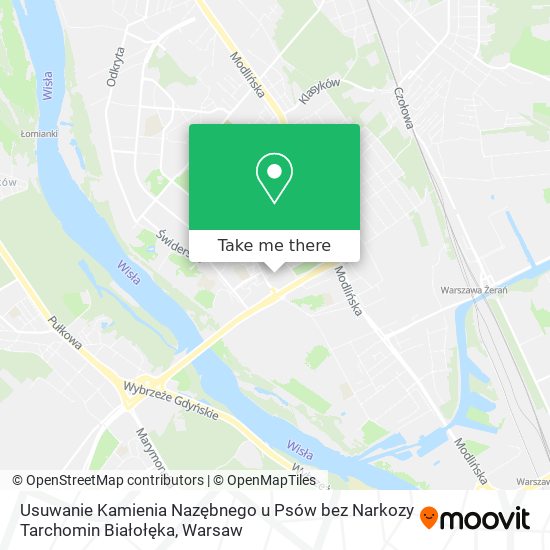 Usuwanie Kamienia Nazębnego u Psów bez Narkozy Tarchomin Białołęka map