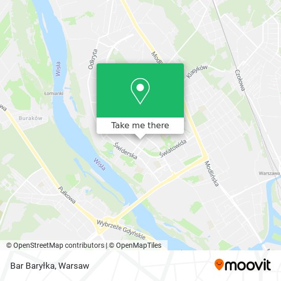 Bar Baryłka map