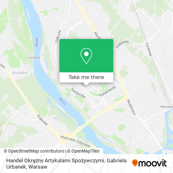 Handel Okrężny Artykułami Spożywczymi. Gabriela Urbanek map