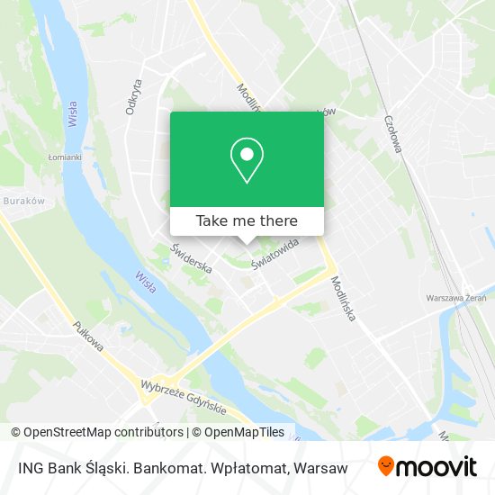 ING Bank Śląski. Bankomat. Wpłatomat map