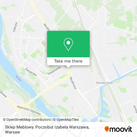 Карта Sklep Meblowy. Poczobut Izabela Warszawa