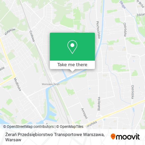 Żerań Przedsiębiorstwo Transportowe Warszawa map