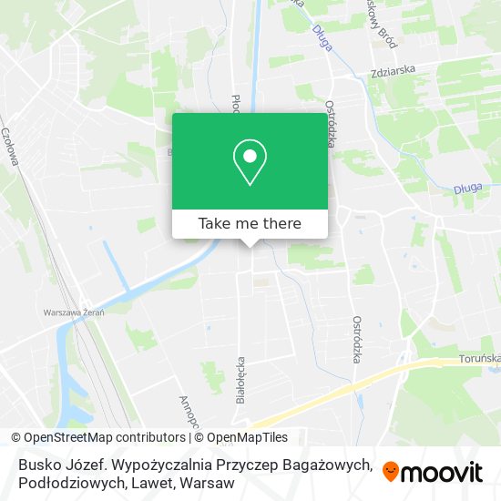 Busko Józef. Wypożyczalnia Przyczep Bagażowych, Podłodziowych, Lawet map