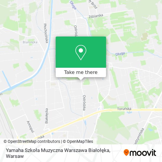 Карта Yamaha Szkoła Muzyczna Warszawa Białołęka