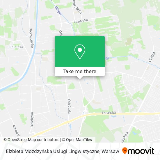 Elżbieta Możdżyńska Usługi Lingwistyczne map