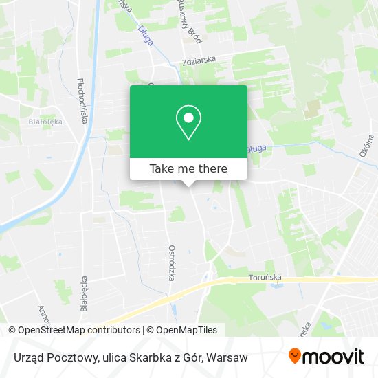 Urząd Pocztowy, ulica Skarbka z Gór map