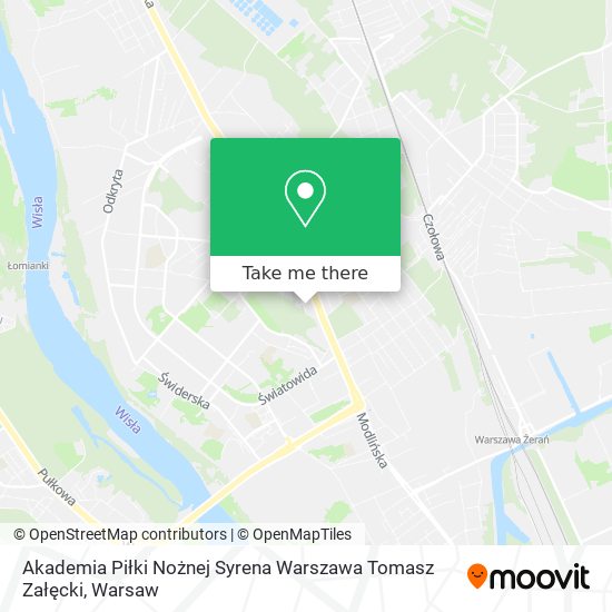 Akademia Piłki Nożnej Syrena Warszawa Tomasz Załęcki map