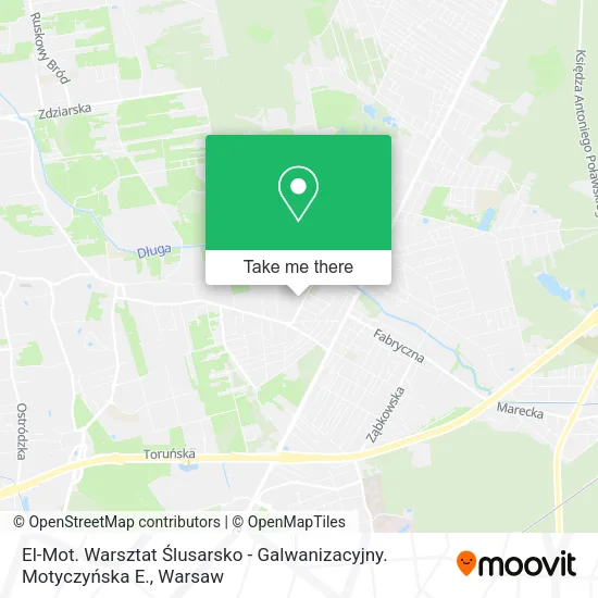 El-Mot. Warsztat Ślusarsko - Galwanizacyjny. Motyczyńska E. map