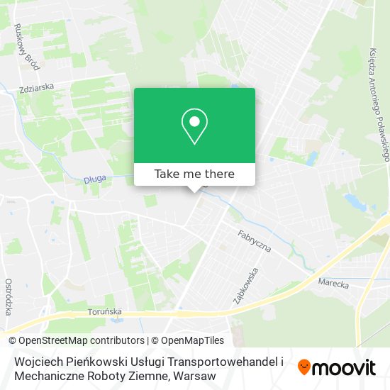 Wojciech Pieńkowski Usługi Transportowehandel i Mechaniczne Roboty Ziemne map