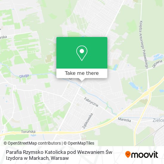 Parafia Rzymsko Katolicka pod Wezwaniem Św Izydora w Markach map