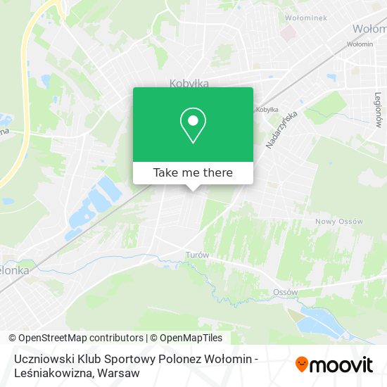 Карта Uczniowski Klub Sportowy Polonez Wołomin - Leśniakowizna