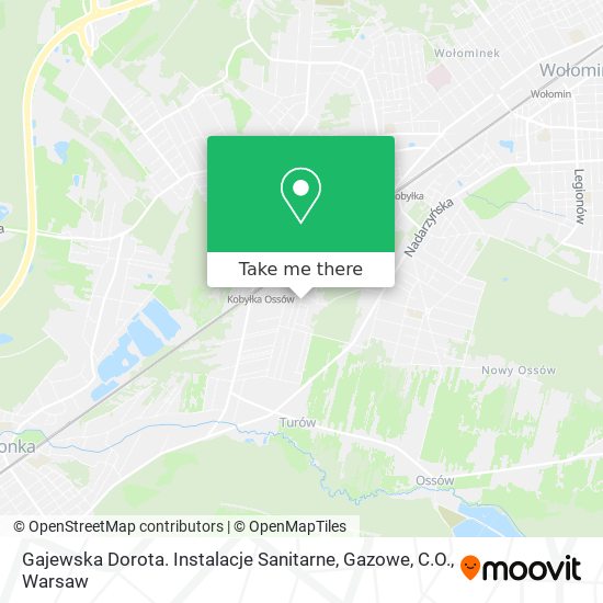 Gajewska Dorota. Instalacje Sanitarne, Gazowe, C.O. map