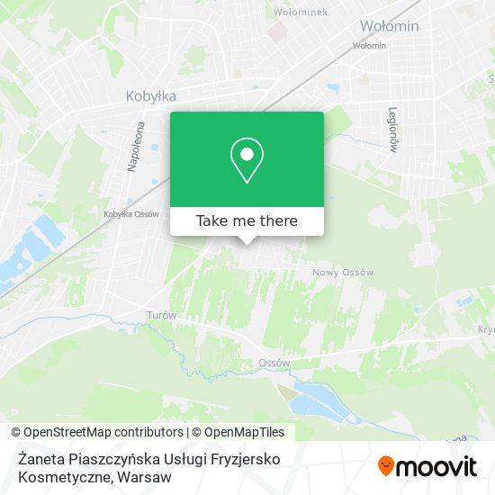 Żaneta Piaszczyńska Usługi Fryzjersko Kosmetyczne map