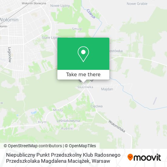 Niepubliczny Punkt Przedszkolny Klub Radosnego Przedszkolaka Magdalena Maciążek map