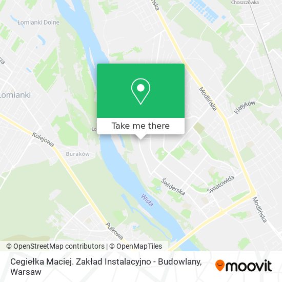 Cegiełka Maciej. Zakład Instalacyjno - Budowlany map