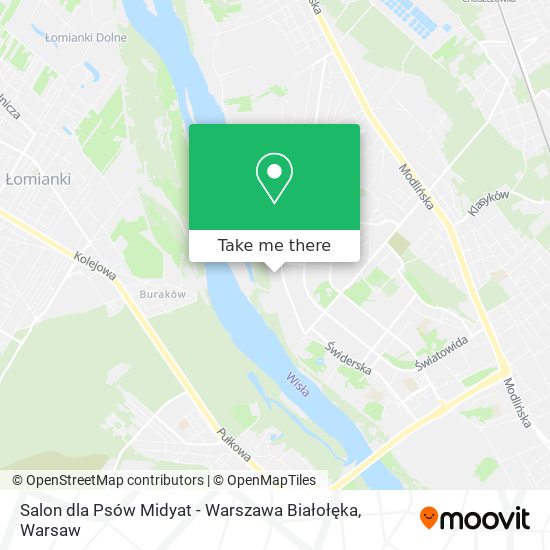 Salon dla Psów Midyat - Warszawa Białołęka map