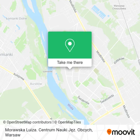 Morawska Luiza. Centrum Nauki Jęz. Obcych map