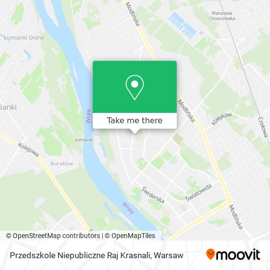 Przedszkole Niepubliczne Raj Krasnali map