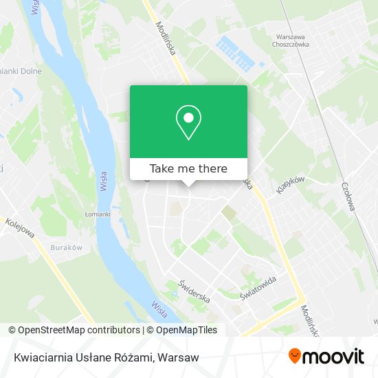 Kwiaciarnia Usłane Różami map