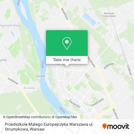 Przedszkole Małego Europejczyka Warszawa ul. Strumykowa map