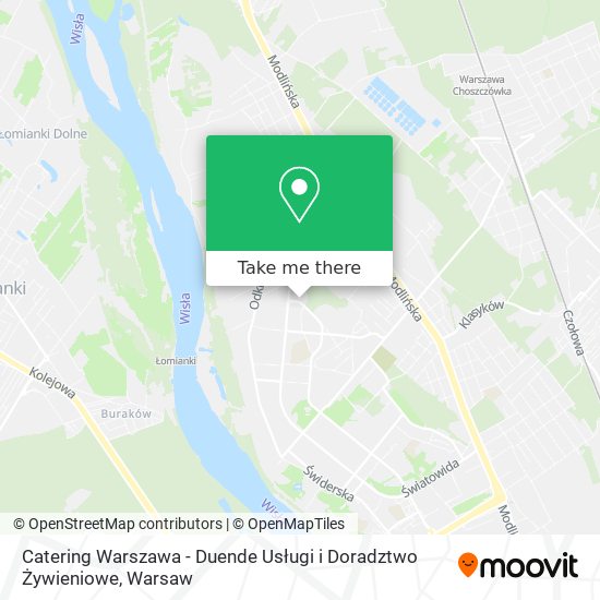 Catering Warszawa - Duende Usługi i Doradztwo Żywieniowe map