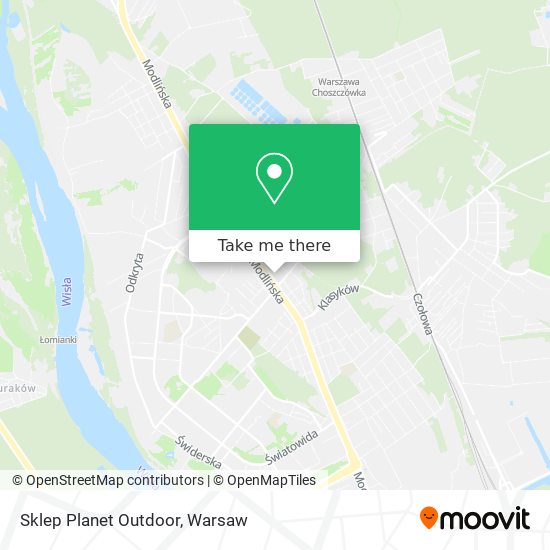 Sklep Planet Outdoor map