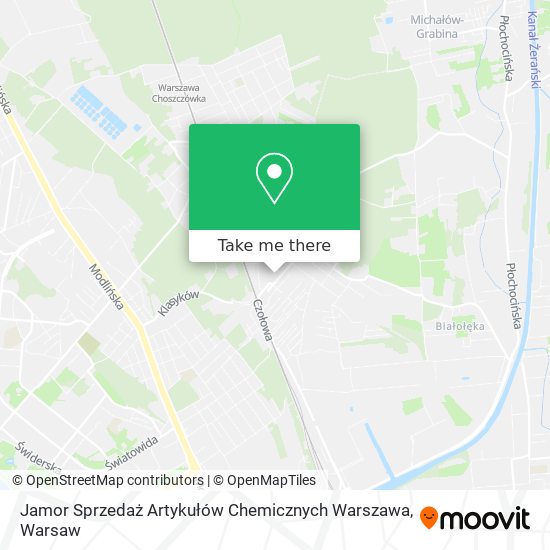 Карта Jamor Sprzedaż Artykułów Chemicznych Warszawa