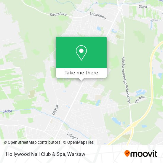 Hollywood Nail Club & Spa map