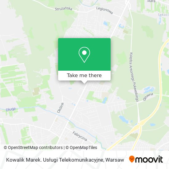 Kowalik Marek. Usługi Telekomunikacyjne map