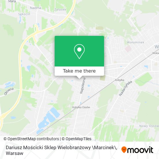 Dariusz Mościcki Sklep Wielobranżowy \Marcinek\ map