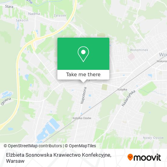 Elżbieta Sosnowska Krawiectwo Konfekcyjne map