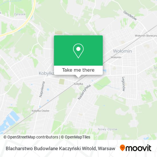 Blacharstwo Budowlane Kaczyński Witold map