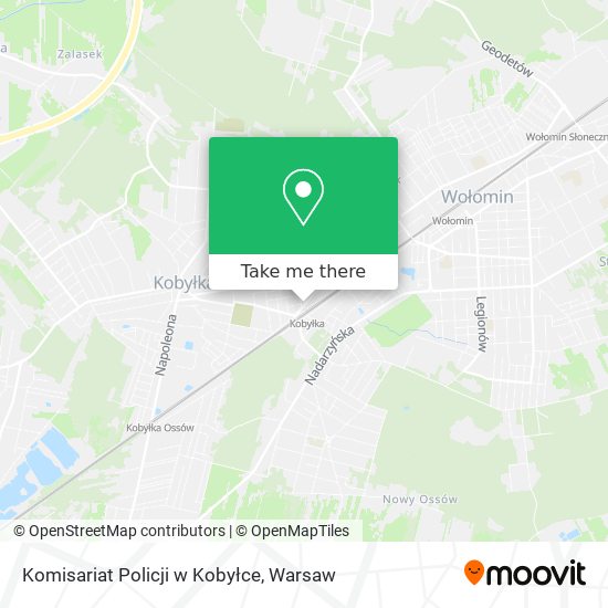 Komisariat Policji w Kobyłce map