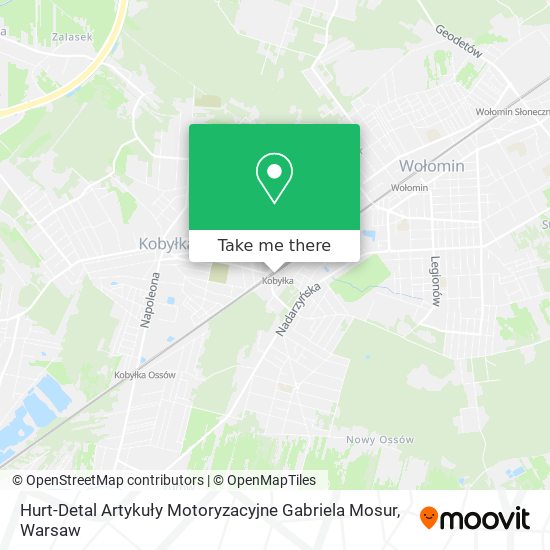 Hurt-Detal Artykuły Motoryzacyjne Gabriela Mosur map