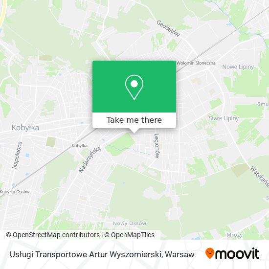 Usługi Transportowe Artur Wyszomierski map