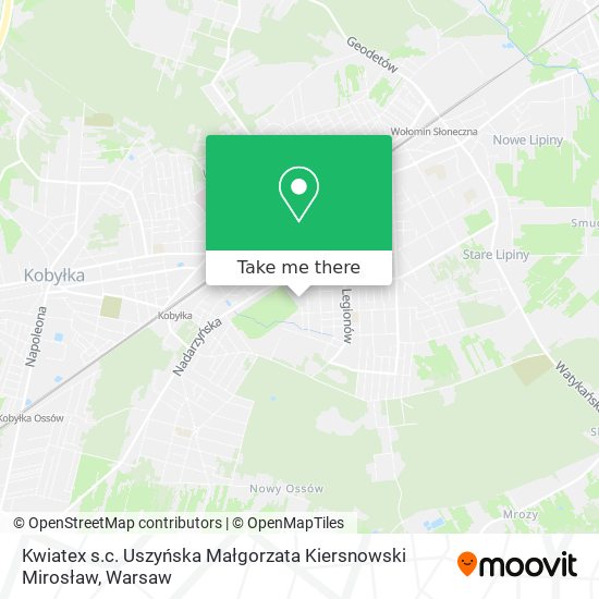 Kwiatex s.c. Uszyńska Małgorzata Kiersnowski Mirosław map